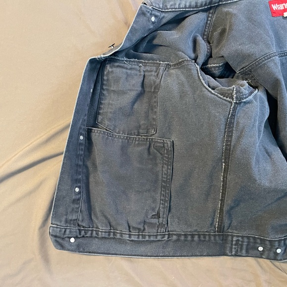 Vintage Wrangler Classic Denim Jean Jacket Black 2X - Picture 4 of 9